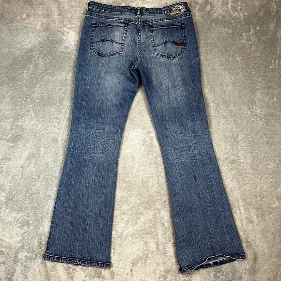 Vintage Y2K Parasuco Jeans Womens 33 Low Rise Bootcut Grunge Clubwear - Picture 4 of 8